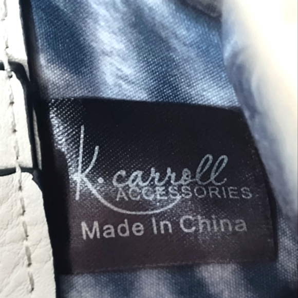 K. carroll Accessories White Faux Leather Hobo Shoulder Bag Purse - Picture 6 of 8